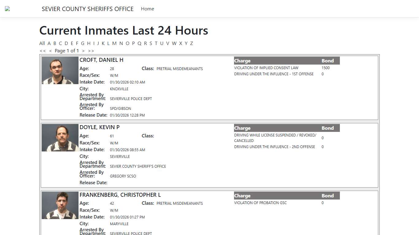 Inmates - ISOMS Portal
