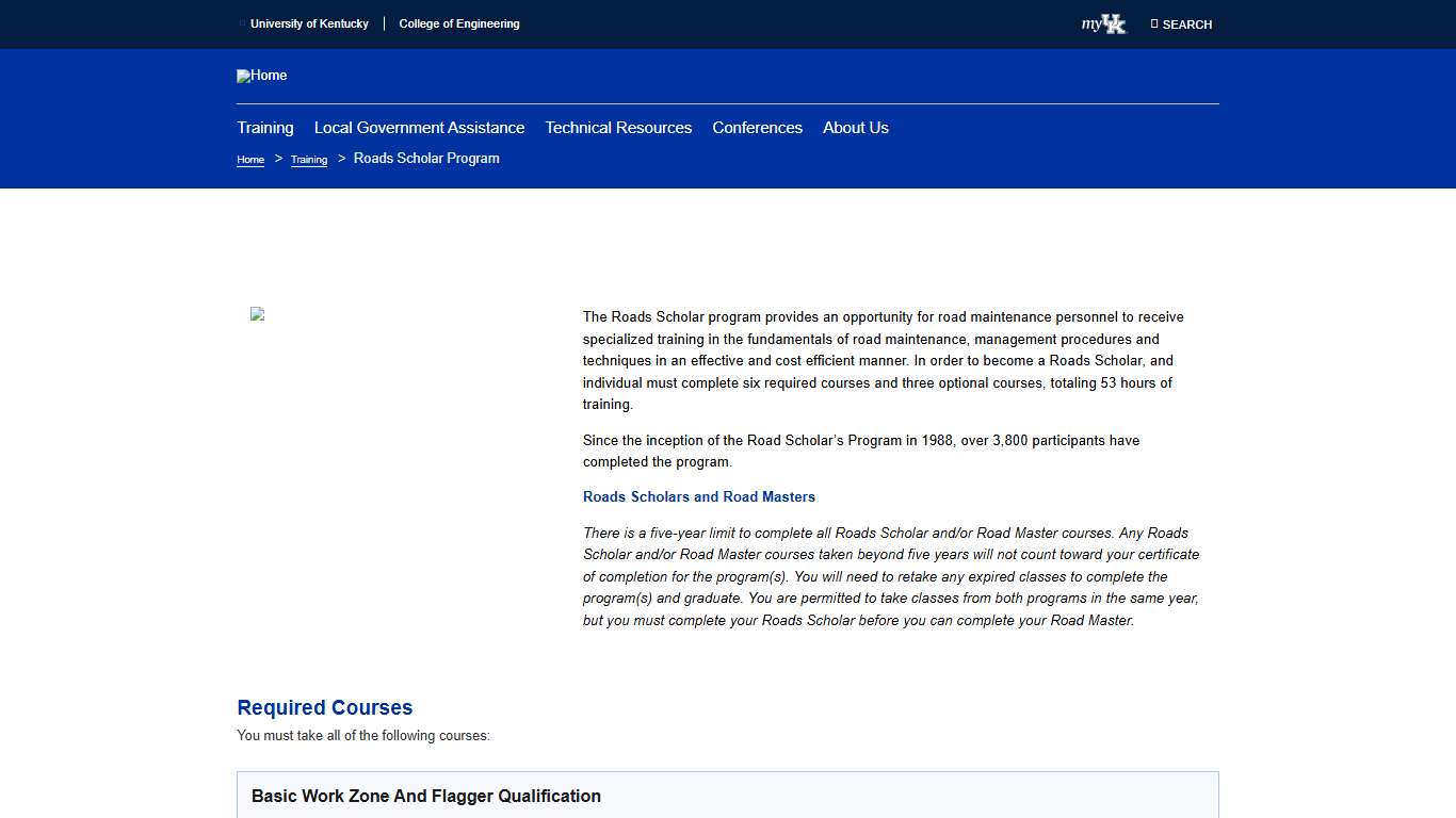 Roads Scholar Program Kentucky Technology Transfer Program